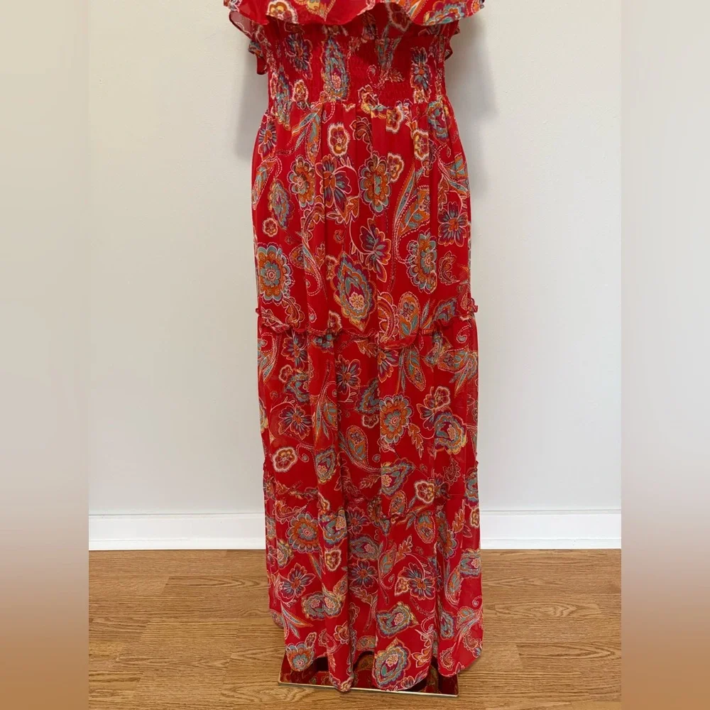 Rabbit Rabbit Rabbit Red Floral Maxi Dress - Picture 5 of 8